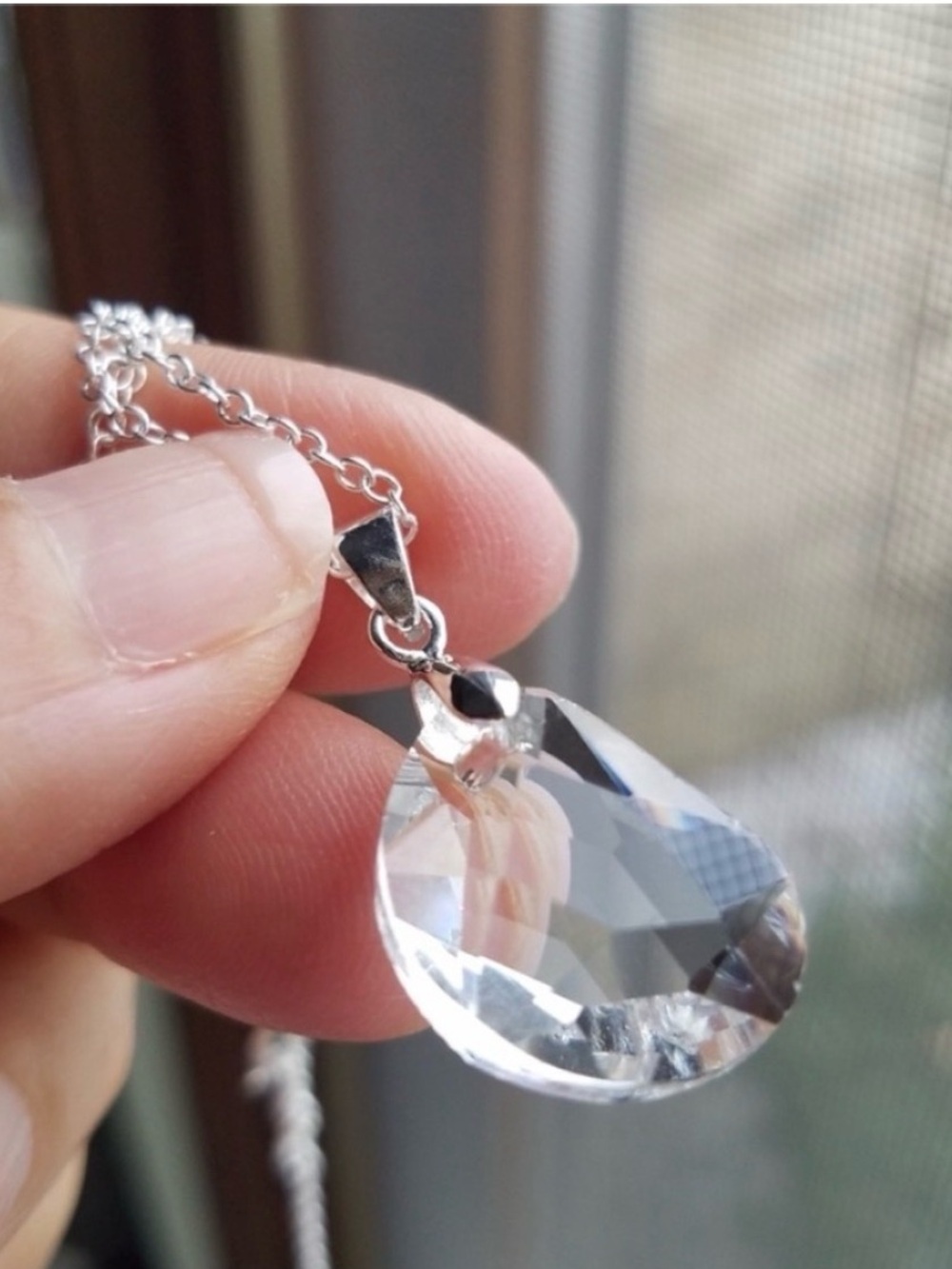 Swarovski Elements 925 Sterling Silver Pea Pendant Necklace NEW